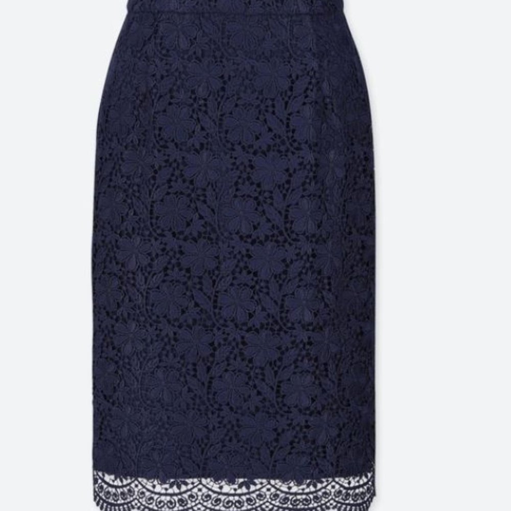 Uniqlo Blue Lace Skirt